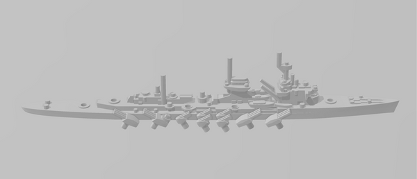 Leipzig - German Navy - Rotating Turret - Wargaming - Naval Miniature