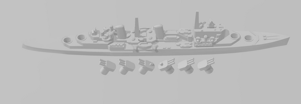 Belfast - UK Royal Navy - Rotating Turret - Wargaming - Naval Miniature