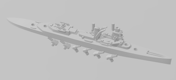 De Ruyter - Netherlands Navy - Rotating Turret - Wargaming - Naval Miniature