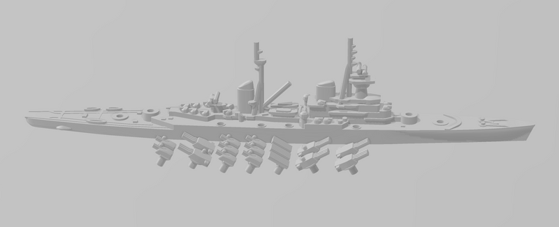 Sverdlov - Soviet Navy - Rotating Turret - Wargaming - Naval Miniature