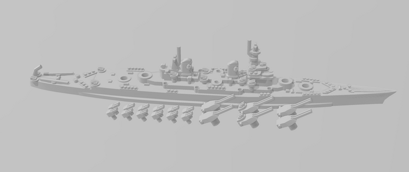 Lexington - 1942 Variant - USN - Rotating Turret - Wargaming - Naval Miniature