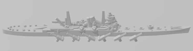Tone - IJN - Rotating Turret - Wargaming - Naval Miniature