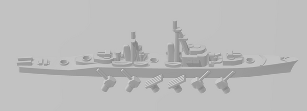 Akizuki - IJN - Rotating Turret - Wargaming - Naval Miniature