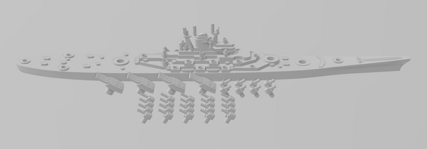 Kentucky - BB-66 - V2 - USN - Rotating Turret - Wargaming - Naval Miniature