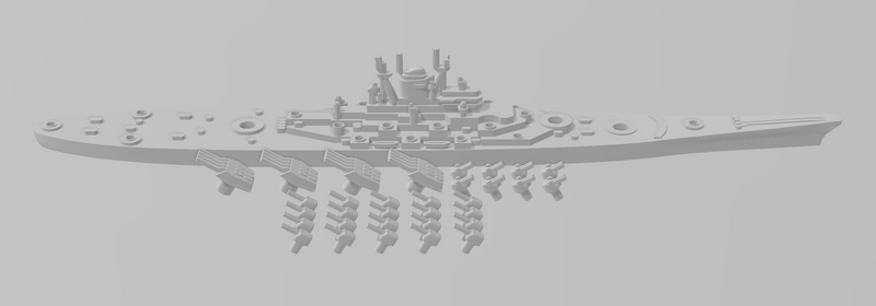 Kentucky - BB-66 - V2 - USN - Rotating Turret - Wargaming - Naval Miniature