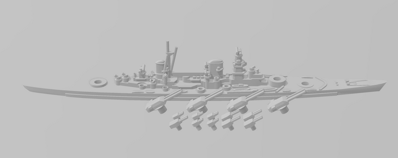Kronshtadt - 380 mm guns - Russian Navy - Rotating Turret - Wargaming - Naval Miniature