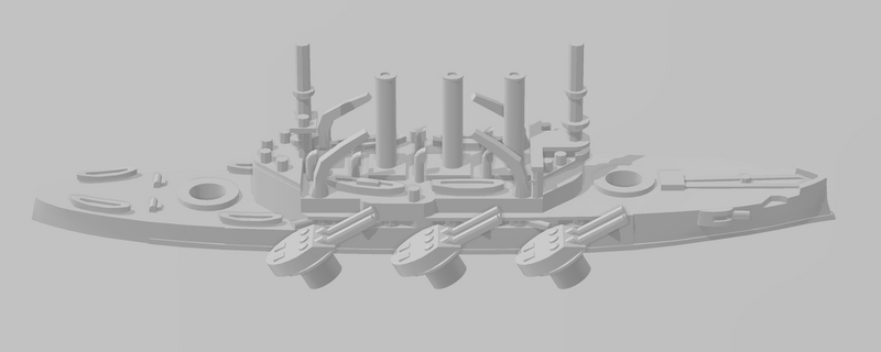 Maine - USN - Rotating Turret - Wargaming - Naval Miniature