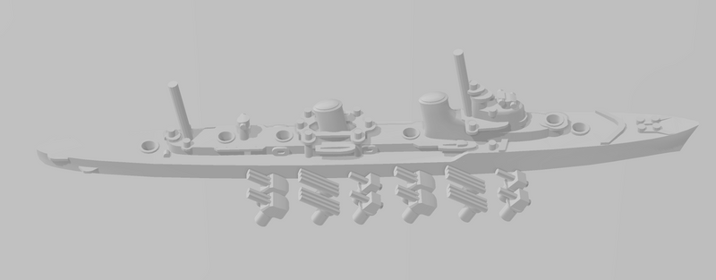 Tashkent - 1939 Variant - Russian Navy - Rotating Turret - Wargaming - Naval Miniature