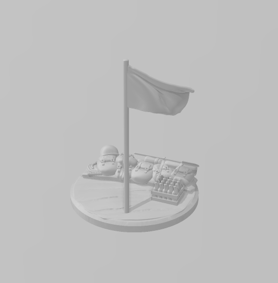 Objective Markers Part 4 - 9 Markers - 28 mm Scale - 40mm Markers -  wargame3d