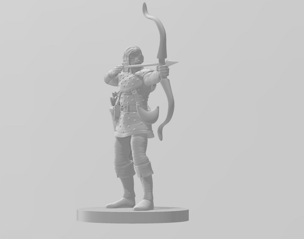 Male Archer - DND - Pathfinder - Dungeons & Dragons - RPG - Tabletop - mz4250- Miniature-28mm-1"Scale