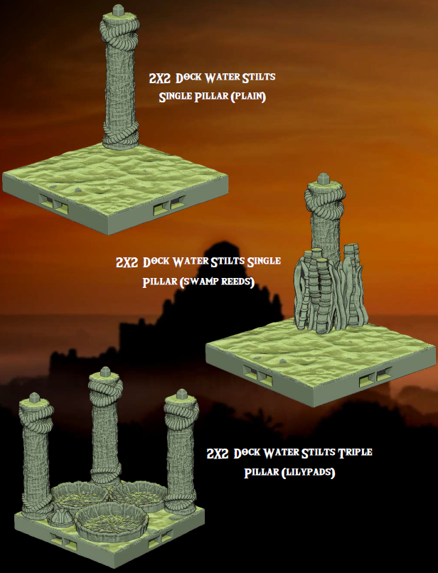 Raised Bamboo Huts Part 2 - Pathfinder - Dungeons & Dragons - RPG - Tabletop-Terrain - 28 mm / 1"- Aether Studios