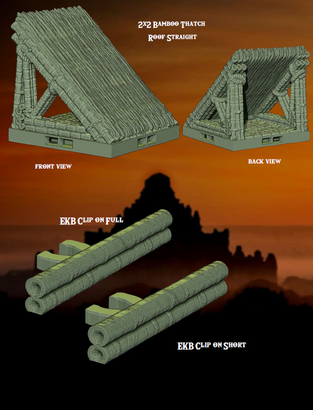 Raised Bamboo Huts Part 3 - Pathfinder - Dungeons & Dragons - RPG - Tabletop-Terrain - 28 mm / 1"- Aether Studios