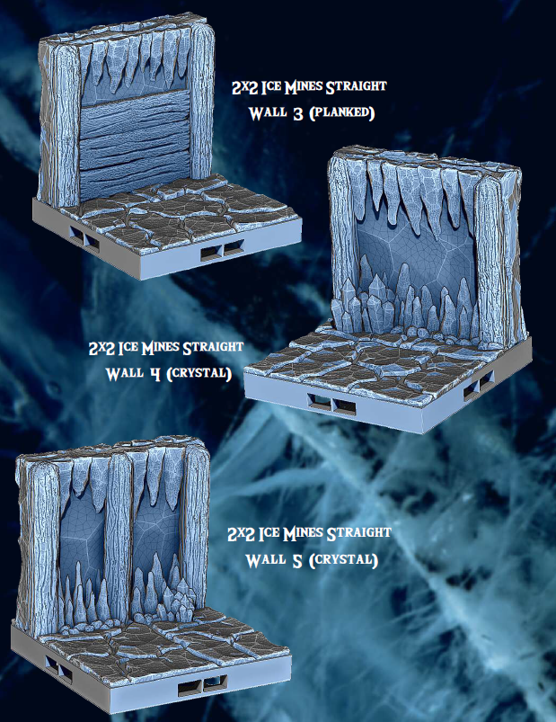 Ice Cavern Mines Part 1 - Pathfinder - Dungeons & Dragons - RPG - Tabletop-Terrain - 28 mm / 1"- Aether Studios