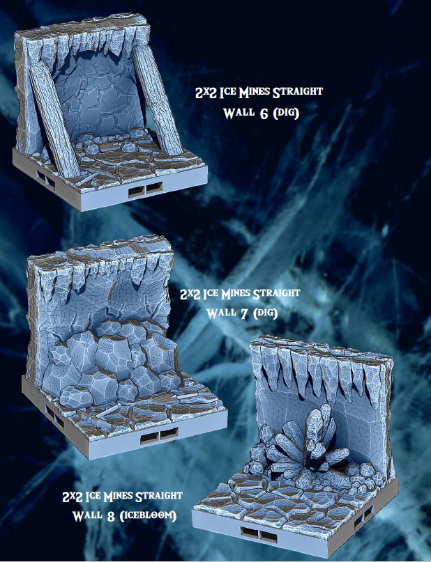 Ice Cavern Mines Part 1 - Pathfinder - Dungeons & Dragons - RPG - Tabletop-Terrain - 28 mm / 1"- Aether Studios