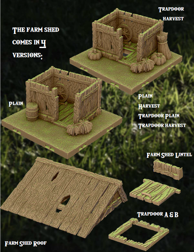 Peaceful Farm Part 4 - Pathfinder - Dungeons & Dragons - RPG - Tabletop-Terrain - 28 mm / 1"- Aether Studios