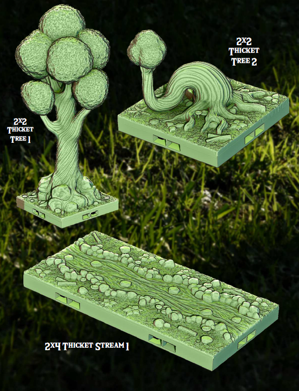 Peaceful Thicket Part 2 - Pathfinder - Dungeons & Dragons - RPG - Tabletop-Terrain - 28 mm / 1"- Aether Studios