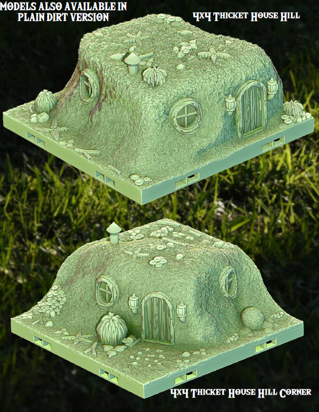 Peaceful Gnome Homes - Pathfinder - Dungeons & Dragons - RPG - Tabletop-Terrain - 28 mm / 1"- Aether Studios