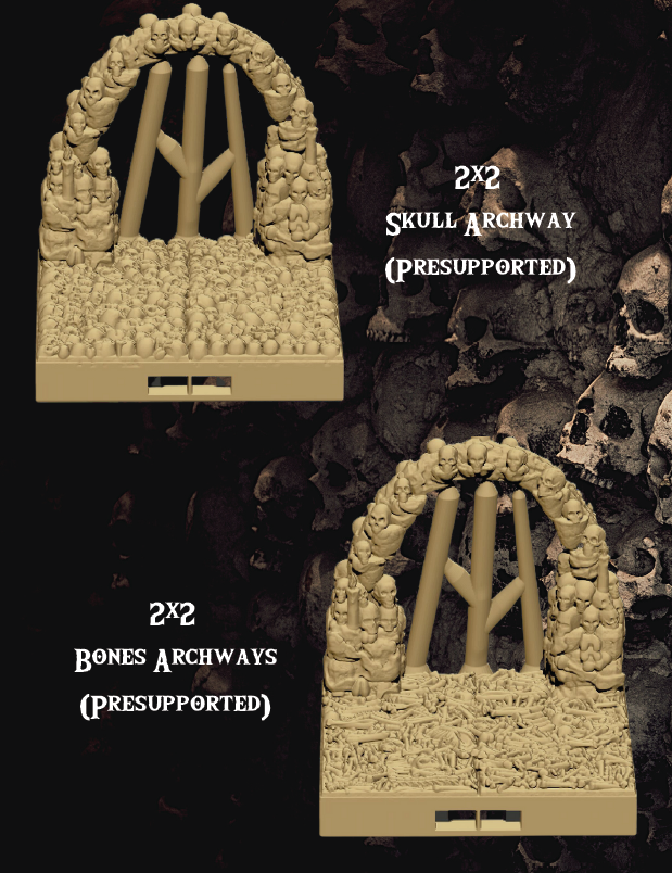 Catacombs Set 1 - Pathfinder - Dungeons & Dragons - RPG - Tabletop-Terrain - 28 mm / 1"- Aether Studios