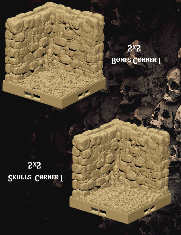 Catacombs Set 1 - Pathfinder - Dungeons & Dragons - RPG - Tabletop-Terrain - 28 mm / 1"- Aether Studios