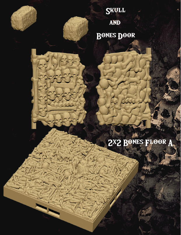 Catacombs Set 1 - Pathfinder - Dungeons & Dragons - RPG - Tabletop-Terrain - 28 mm / 1"- Aether Studios