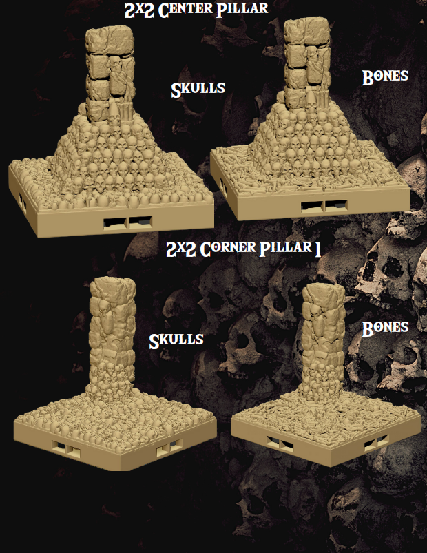 Catacombs Set 3 - Pathfinder - Dungeons & Dragons - RPG - Tabletop-Terrain - 28 mm / 1"- Aether Studios