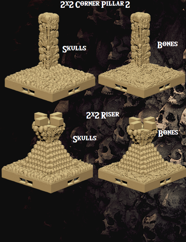 Catacombs Set 3 - Pathfinder - Dungeons & Dragons - RPG - Tabletop-Terrain - 28 mm / 1"- Aether Studios