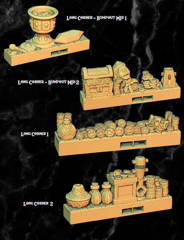 Clip on Treasure Hoard Part 1 - Pathfinder - Dungeons & Dragons - RPG - Tabletop-Terrain - 28 mm / 1"- Aether Studios