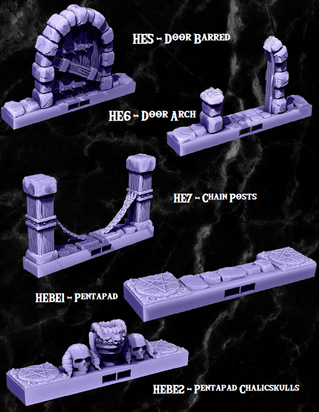 Clip on Nano Dungeon Part 1 - Pathfinder - Dungeons & Dragons - RPG - Tabletop-Terrain - 28 mm / 1"- Aether Studios