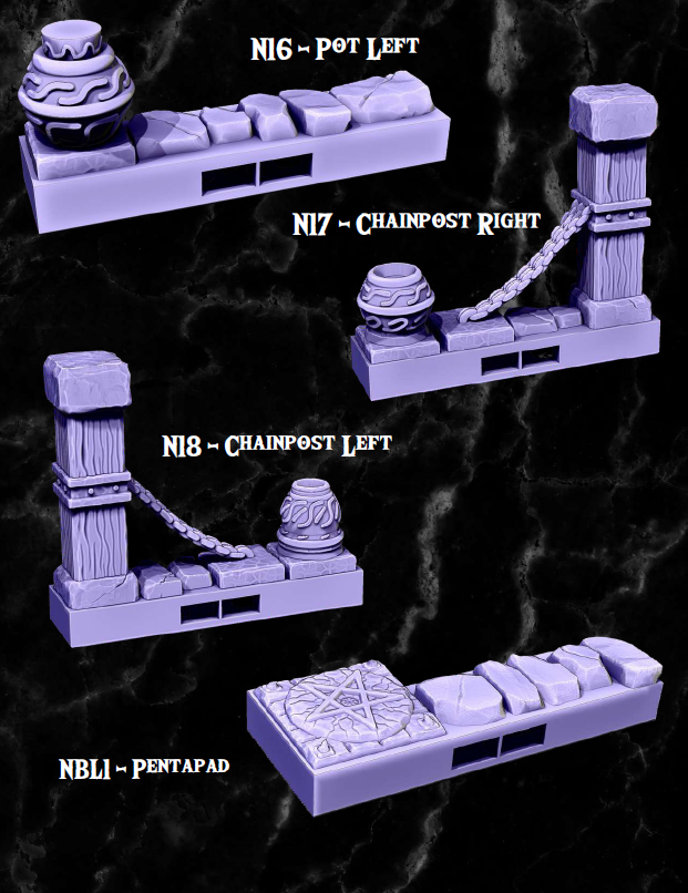 Clip on Nano Dungeon Part 3 - Pathfinder - Dungeons & Dragons - RPG - Tabletop-Terrain - 28 mm / 1"- Aether Studios