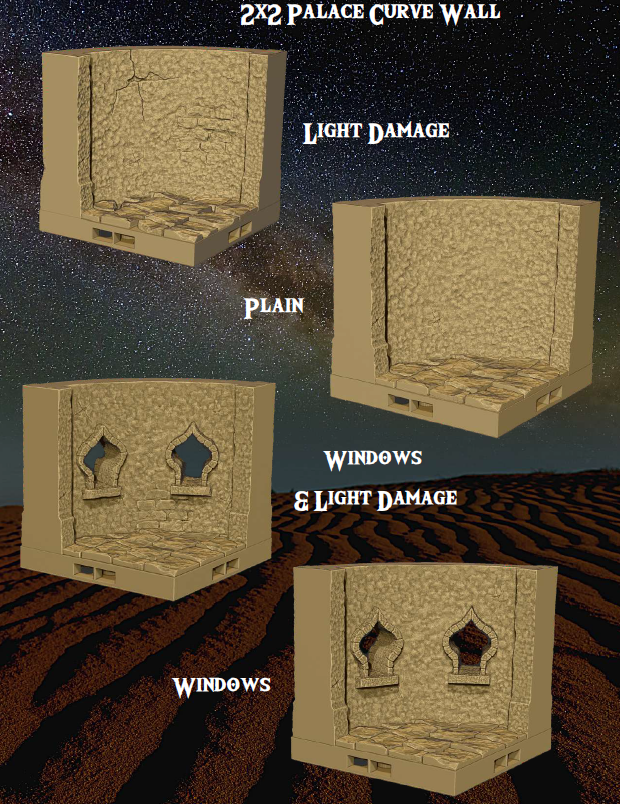 Deserts Old Damascus Palace Part 1 - Pathfinder - Dungeons & Dragons - RPG - Tabletop-Terrain - 28 mm / 1"- Aether Studios