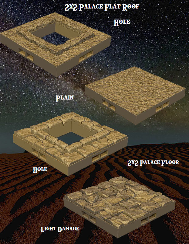 Deserts Old Damascus Palace Part 1 - Pathfinder - Dungeons & Dragons - RPG - Tabletop-Terrain - 28 mm / 1"- Aether Studios