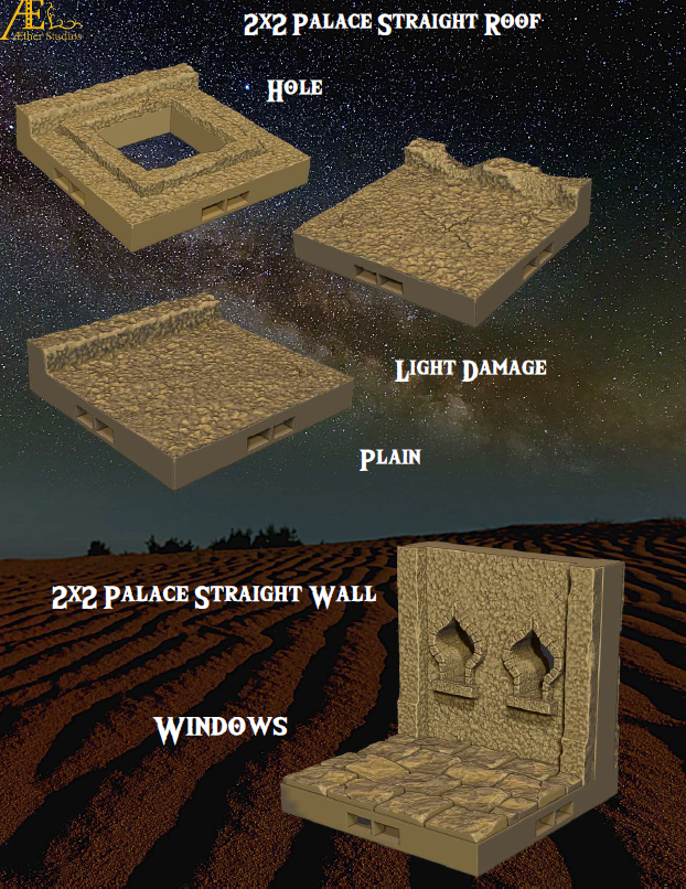 Deserts Old Damascus Palace Part 2 - Pathfinder - Dungeons & Dragons - RPG - Tabletop-Terrain - 28 mm / 1"- Aether Studios