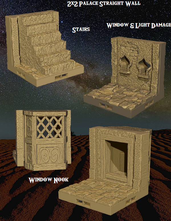 Deserts Old Damascus Palace Part 3 - Pathfinder - Dungeons & Dragons - RPG - Tabletop-Terrain - 28 mm / 1"- Aether Studios