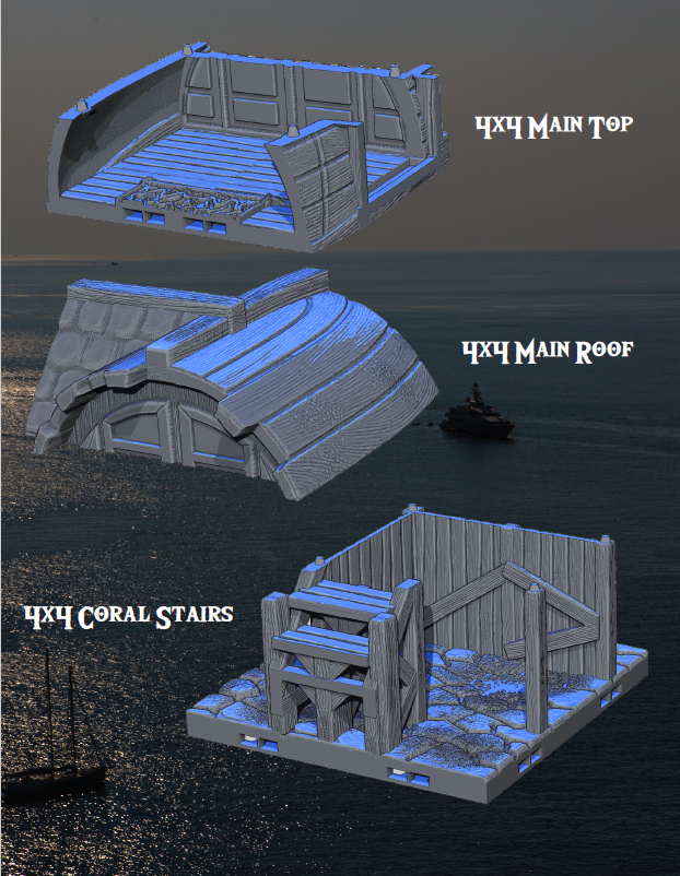 Dockyards The Wreck of St. Jeros - Pathfinder - Dungeons & Dragons - RPG - Tabletop-Terrain - 28 mm / 1"- Aether Studios