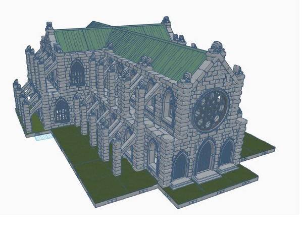 Gothic Cathedral (FULL SET) - Pathfinder - Dungeons & Dragons - RPG - Tabletop-Terrain - 28 mm / 1"- Aether Studios