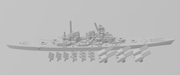 H-39 - Triple - German Navy - Rotating Turret - Wargaming - Naval Miniature