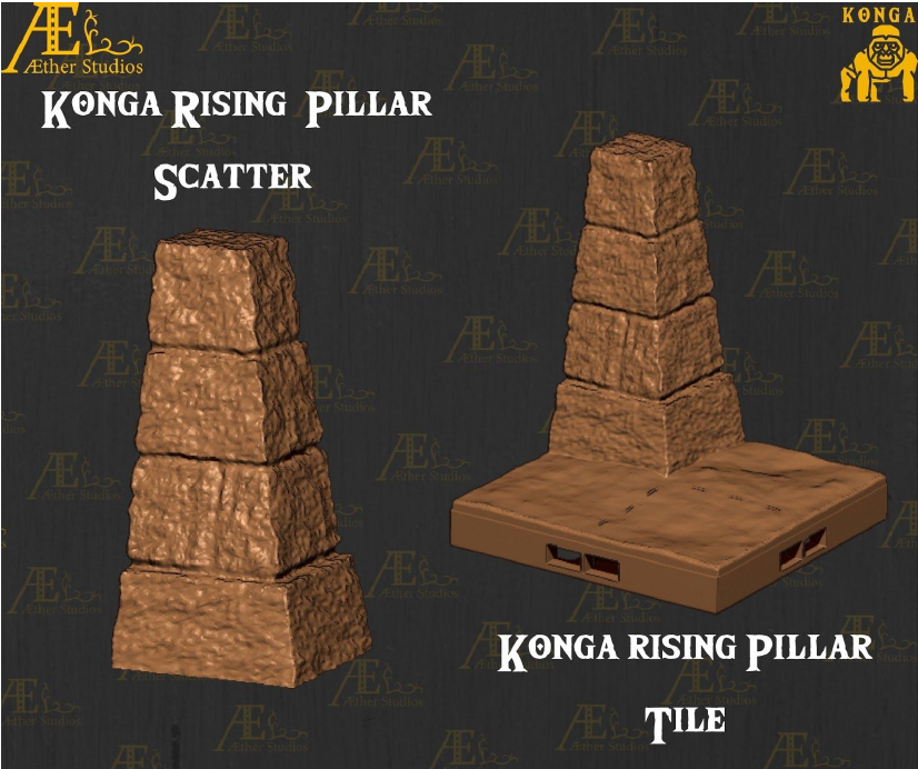 Konga Set 2 - Pathfinder - Dungeons & Dragons - RPG - Tabletop-Terrain - 28 mm / 1"- Aether Studios