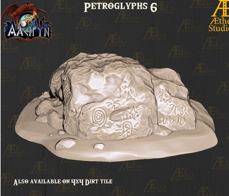 Petroglyphs Part 2 - Pathfinder - Dungeons & Dragons - RPG - Tabletop-Terrain - 28 mm / 1"- Aether Studios