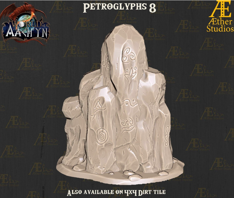 Petroglyphs Part 2 - Pathfinder - Dungeons & Dragons - RPG - Tabletop-Terrain - 28 mm / 1"- Aether Studios