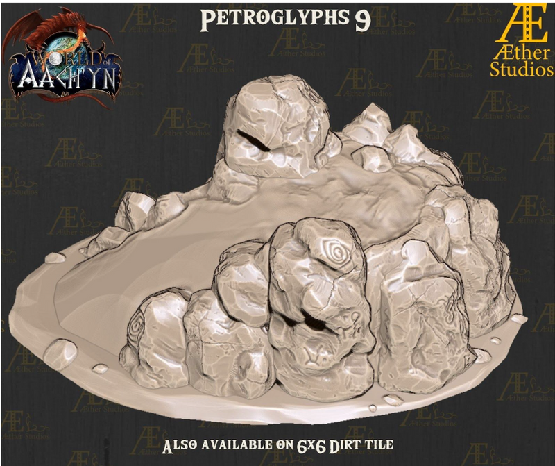 Petroglyphs Part 2 - Pathfinder - Dungeons & Dragons - RPG - Tabletop-Terrain - 28 mm / 1"- Aether Studios