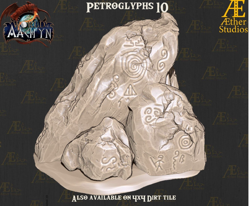 Petroglyphs Part 2 - Pathfinder - Dungeons & Dragons - RPG - Tabletop-Terrain - 28 mm / 1"- Aether Studios