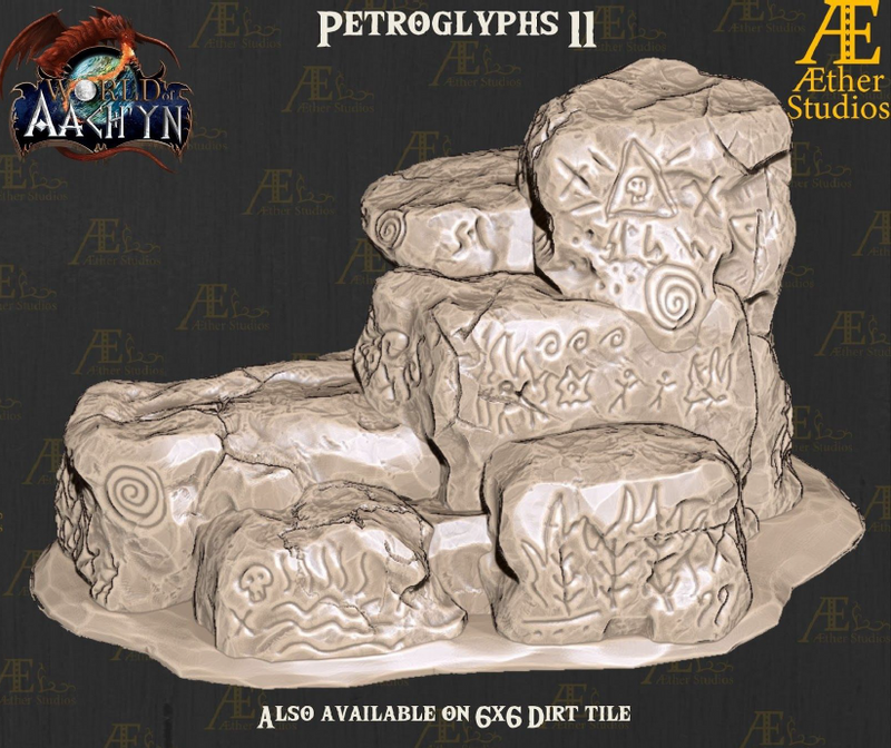 Petroglyphs Part 2 - Pathfinder - Dungeons & Dragons - RPG - Tabletop-Terrain - 28 mm / 1"- Aether Studios