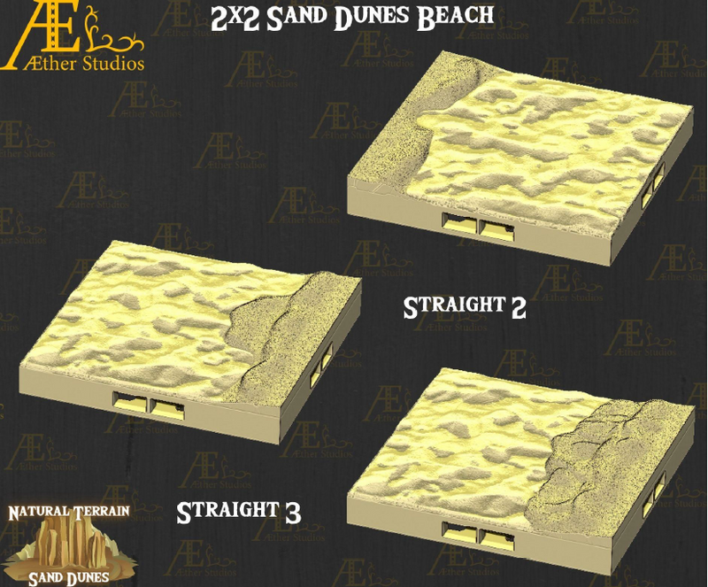 Sand Dunes Part 1 - Pathfinder - Dungeons & Dragons - RPG - Tabletop-Terrain - 28 mm / 1"- Aether Studios