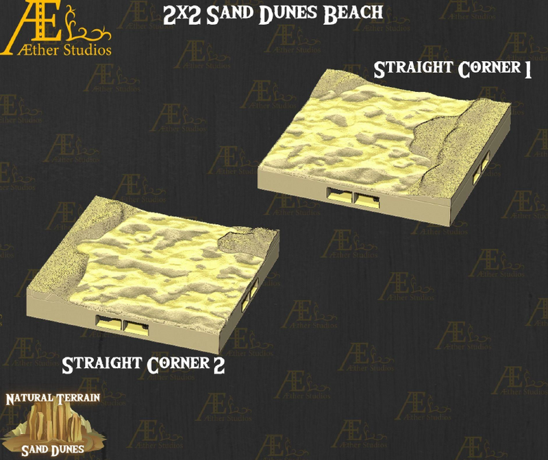 Sand Dunes Part 2 - Pathfinder - Dungeons & Dragons - RPG - Tabletop-Terrain - 28 mm / 1"- Aether Studios