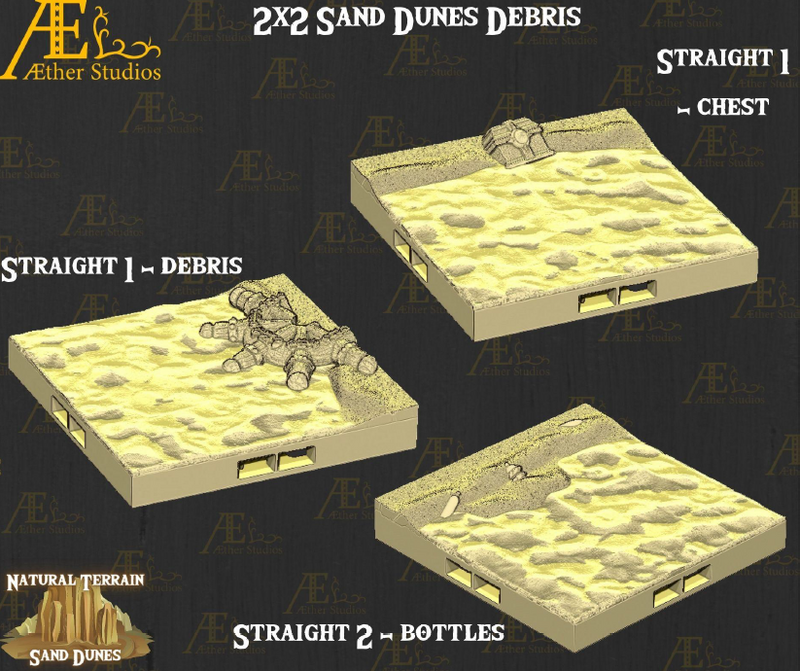 Sand Dunes Part 2 - Pathfinder - Dungeons & Dragons - RPG - Tabletop-Terrain - 28 mm / 1"- Aether Studios