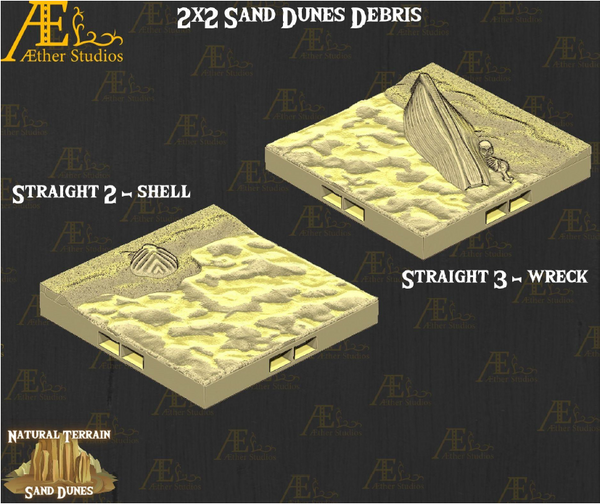 Sand Dunes Part 2 - Pathfinder - Dungeons & Dragons - RPG - Tabletop-Terrain - 28 mm / 1"- Aether Studios