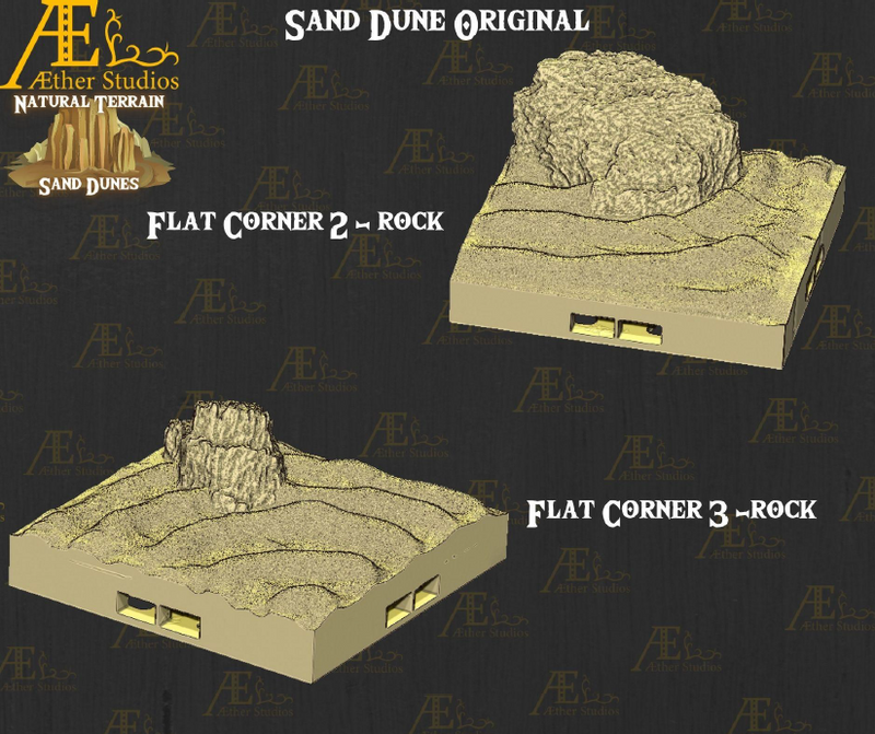 Sand Dunes Part 3 - Pathfinder - Dungeons & Dragons - RPG - Tabletop-Terrain - 28 mm / 1"- Aether Studios