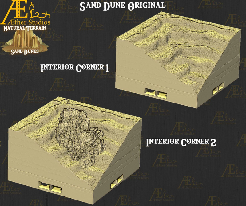 Sand Dunes Part 3 - Pathfinder - Dungeons & Dragons - RPG - Tabletop-Terrain - 28 mm / 1"- Aether Studios