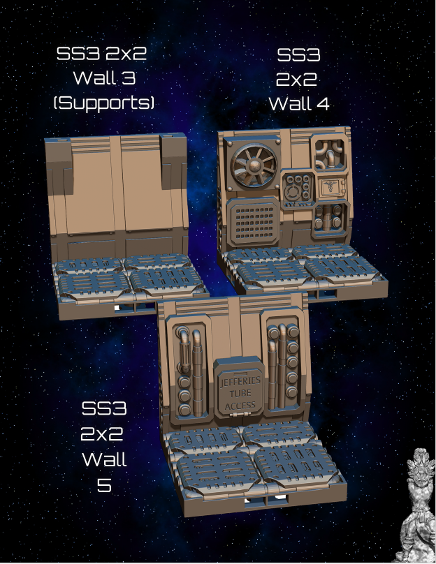 Space Ships 3 Part 1 - Pathfinder - Dungeons & Dragons - RPG - Tabletop-Terrain - 28 mm / 1"- Aether Studios