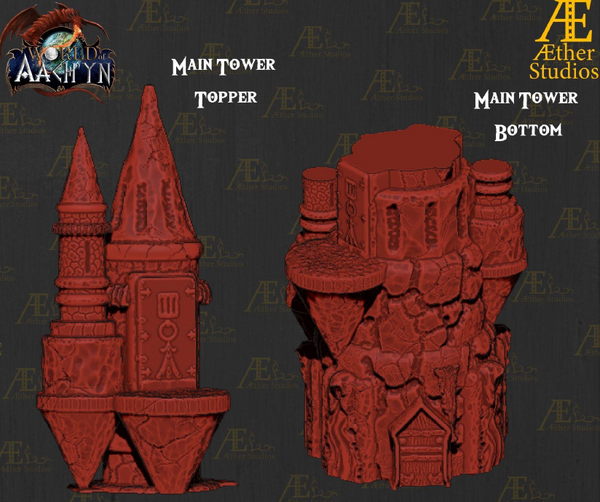 World of Aach'yn Tower of Zol Tigan - Pathfinder - Dungeons & Dragons - RPG - Tabletop-Terrain - 28 mm / 1"- Aether Studios (Copy)